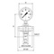 Pressure gauge with hydraulic separation diaphragm Type 39051 process connection stainless steel bottom connection